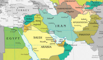 иран Саудовская Аравия карта Персидский залив 