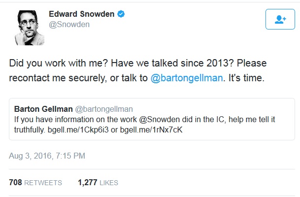 Snowden It Is Time