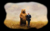 Putin and Bear Walking